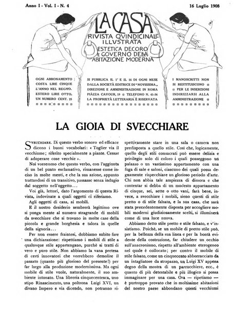 La casa rivista quindicinale illustrata