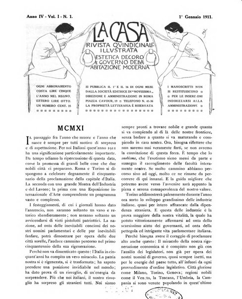 La casa rivista quindicinale illustrata