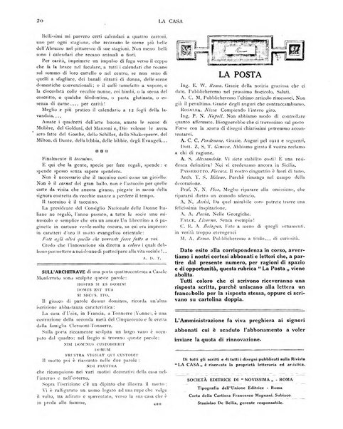 La casa rivista quindicinale illustrata