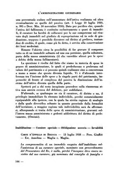 L'amministratore giudiziario