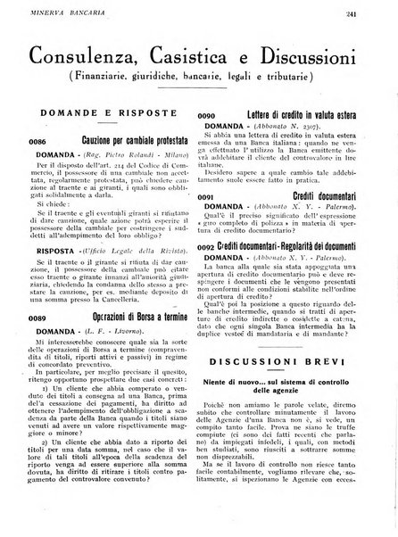 Minerva bancaria rivista mensile