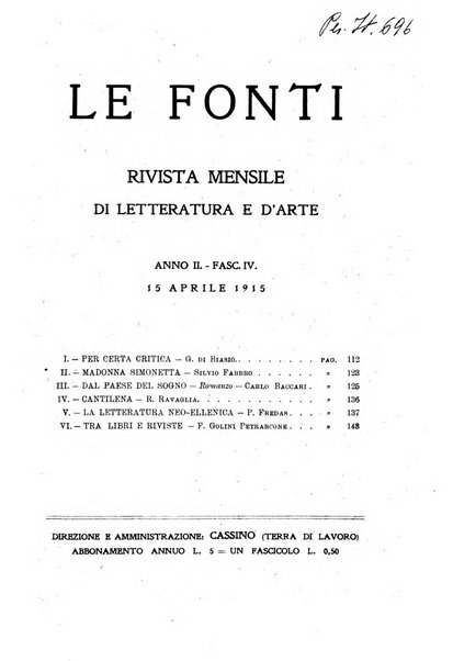 Le fonti