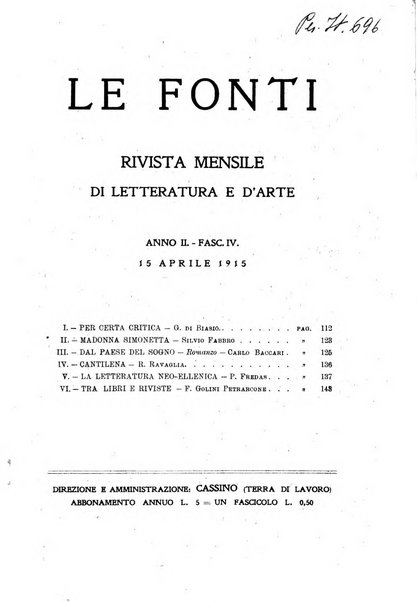 Le fonti