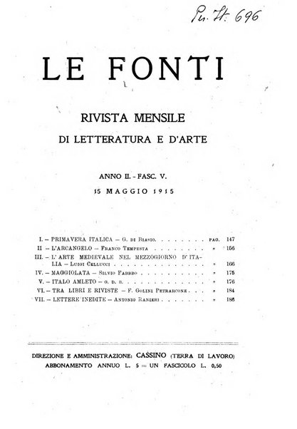 Le fonti