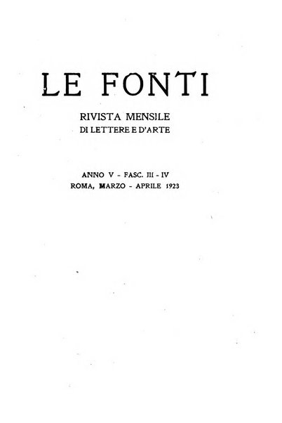 Le fonti