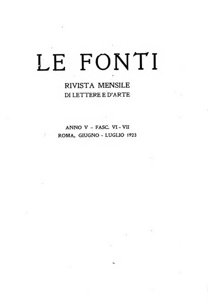 Le fonti