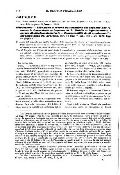 Il diritto finanziario rivista quindicinale di dottrina e giurisprudenza in materia d'imposte dirette e tasse sugli affari