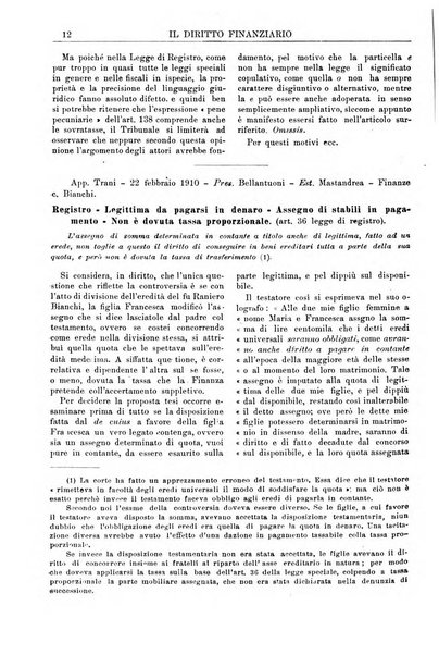 Il diritto finanziario rivista quindicinale di dottrina e giurisprudenza in materia d'imposte dirette e tasse sugli affari