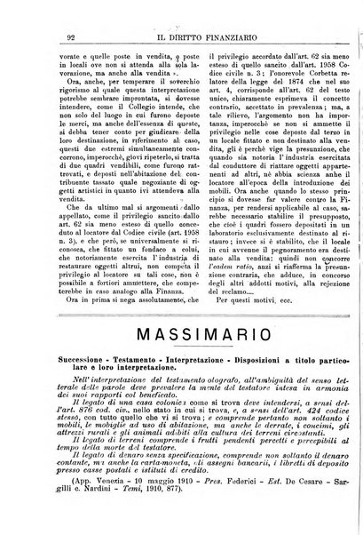 Il diritto finanziario rivista quindicinale di dottrina e giurisprudenza in materia d'imposte dirette e tasse sugli affari