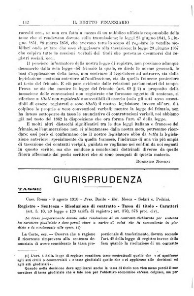 Il diritto finanziario rivista quindicinale di dottrina e giurisprudenza in materia d'imposte dirette e tasse sugli affari