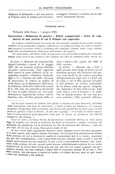 Il diritto finanziario rivista quindicinale di dottrina e giurisprudenza in materia d'imposte dirette e tasse sugli affari