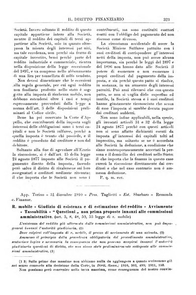 Il diritto finanziario rivista quindicinale di dottrina e giurisprudenza in materia d'imposte dirette e tasse sugli affari