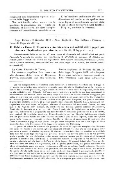 Il diritto finanziario rivista quindicinale di dottrina e giurisprudenza in materia d'imposte dirette e tasse sugli affari