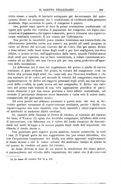 Il diritto finanziario rivista quindicinale di dottrina e giurisprudenza in materia d'imposte dirette e tasse sugli affari