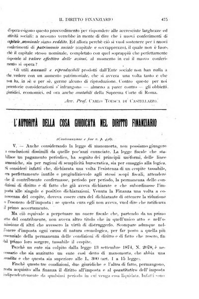 Il diritto finanziario rivista quindicinale di dottrina e giurisprudenza in materia d'imposte dirette e tasse sugli affari