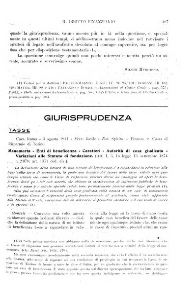 Il diritto finanziario rivista quindicinale di dottrina e giurisprudenza in materia d'imposte dirette e tasse sugli affari