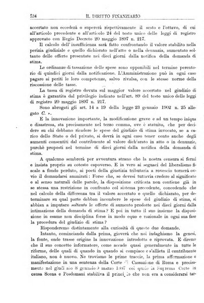 Il diritto finanziario rivista quindicinale di dottrina e giurisprudenza in materia d'imposte dirette e tasse sugli affari