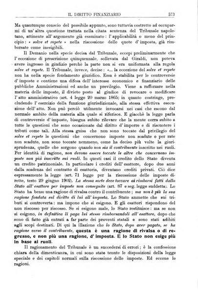 Il diritto finanziario rivista quindicinale di dottrina e giurisprudenza in materia d'imposte dirette e tasse sugli affari