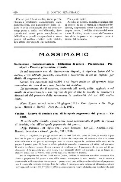 Il diritto finanziario rivista quindicinale di dottrina e giurisprudenza in materia d'imposte dirette e tasse sugli affari