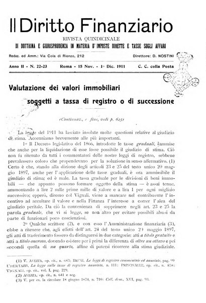 Il diritto finanziario rivista quindicinale di dottrina e giurisprudenza in materia d'imposte dirette e tasse sugli affari