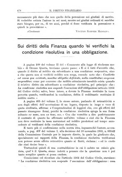 Il diritto finanziario rivista quindicinale di dottrina e giurisprudenza in materia d'imposte dirette e tasse sugli affari