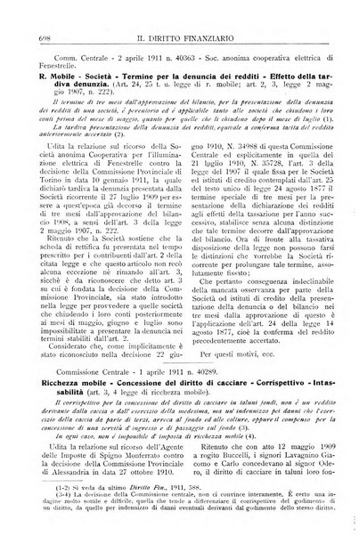 Il diritto finanziario rivista quindicinale di dottrina e giurisprudenza in materia d'imposte dirette e tasse sugli affari