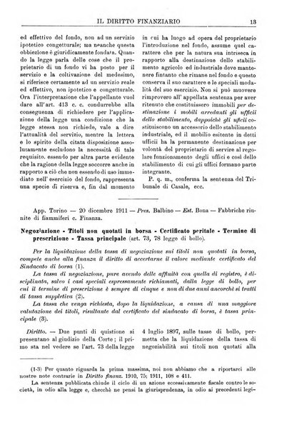 Il diritto finanziario rivista quindicinale di dottrina e giurisprudenza in materia d'imposte dirette e tasse sugli affari