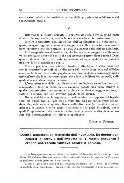 Il diritto finanziario rivista quindicinale di dottrina e giurisprudenza in materia d'imposte dirette e tasse sugli affari