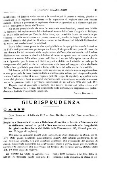 Il diritto finanziario rivista quindicinale di dottrina e giurisprudenza in materia d'imposte dirette e tasse sugli affari