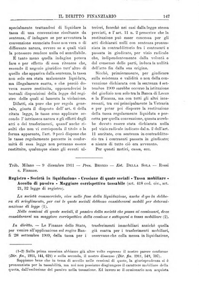 Il diritto finanziario rivista quindicinale di dottrina e giurisprudenza in materia d'imposte dirette e tasse sugli affari