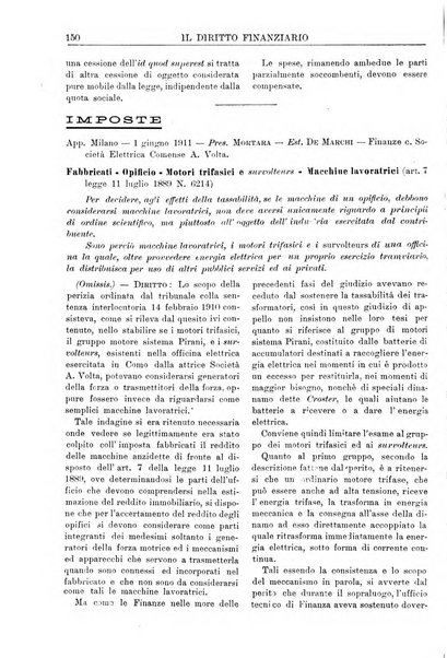 Il diritto finanziario rivista quindicinale di dottrina e giurisprudenza in materia d'imposte dirette e tasse sugli affari