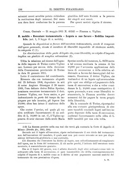 Il diritto finanziario rivista quindicinale di dottrina e giurisprudenza in materia d'imposte dirette e tasse sugli affari