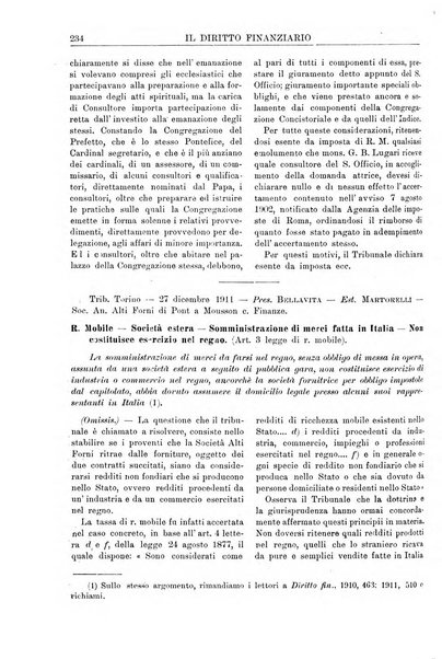 Il diritto finanziario rivista quindicinale di dottrina e giurisprudenza in materia d'imposte dirette e tasse sugli affari