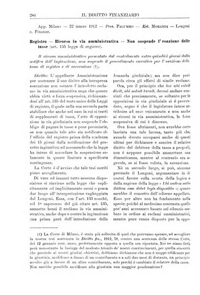 Il diritto finanziario rivista quindicinale di dottrina e giurisprudenza in materia d'imposte dirette e tasse sugli affari