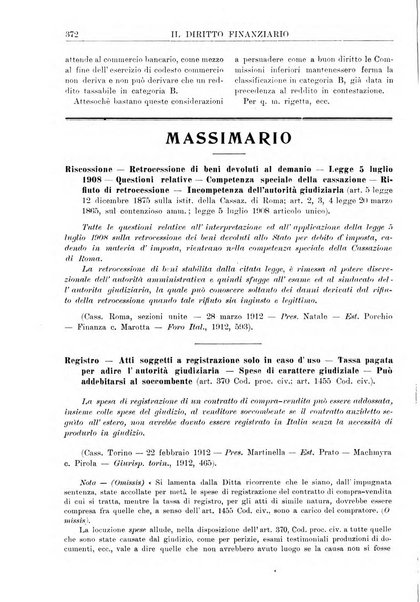 Il diritto finanziario rivista quindicinale di dottrina e giurisprudenza in materia d'imposte dirette e tasse sugli affari