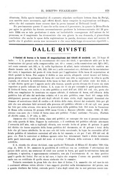 Il diritto finanziario rivista quindicinale di dottrina e giurisprudenza in materia d'imposte dirette e tasse sugli affari