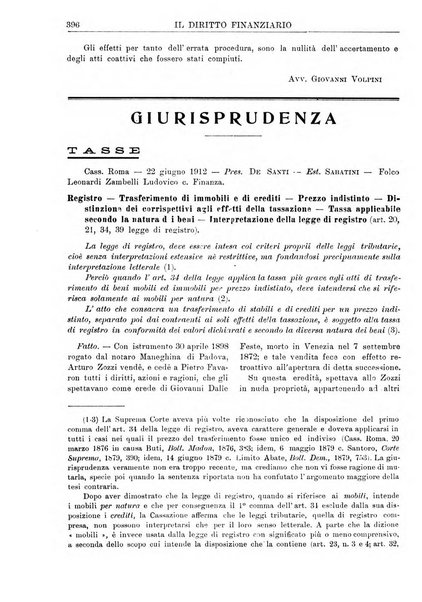 Il diritto finanziario rivista quindicinale di dottrina e giurisprudenza in materia d'imposte dirette e tasse sugli affari