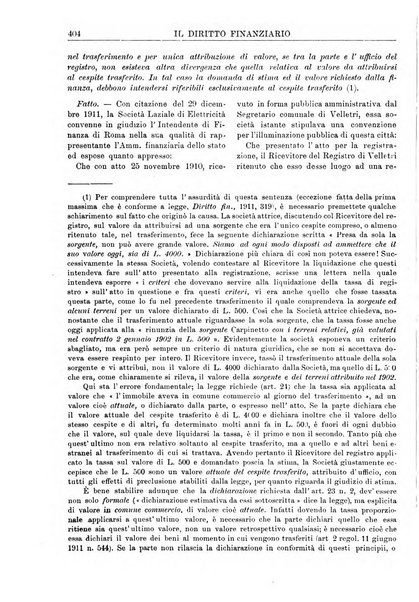 Il diritto finanziario rivista quindicinale di dottrina e giurisprudenza in materia d'imposte dirette e tasse sugli affari