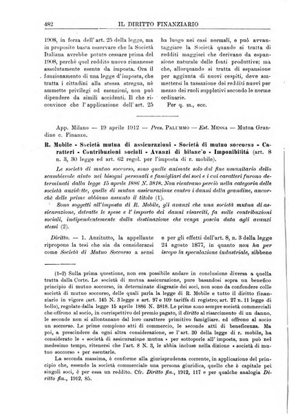 Il diritto finanziario rivista quindicinale di dottrina e giurisprudenza in materia d'imposte dirette e tasse sugli affari