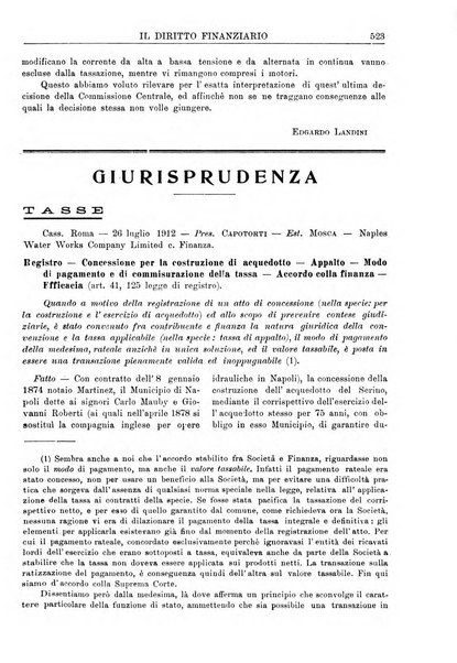 Il diritto finanziario rivista quindicinale di dottrina e giurisprudenza in materia d'imposte dirette e tasse sugli affari