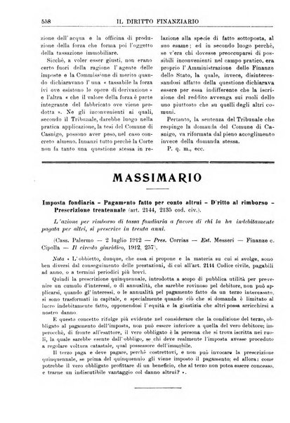 Il diritto finanziario rivista quindicinale di dottrina e giurisprudenza in materia d'imposte dirette e tasse sugli affari