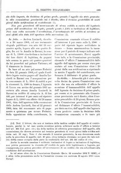 Il diritto finanziario rivista quindicinale di dottrina e giurisprudenza in materia d'imposte dirette e tasse sugli affari