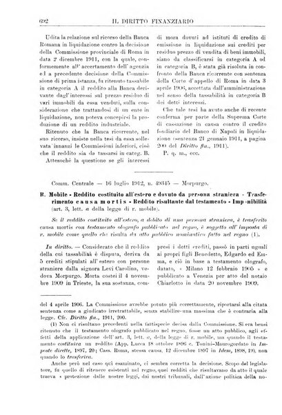 Il diritto finanziario rivista quindicinale di dottrina e giurisprudenza in materia d'imposte dirette e tasse sugli affari