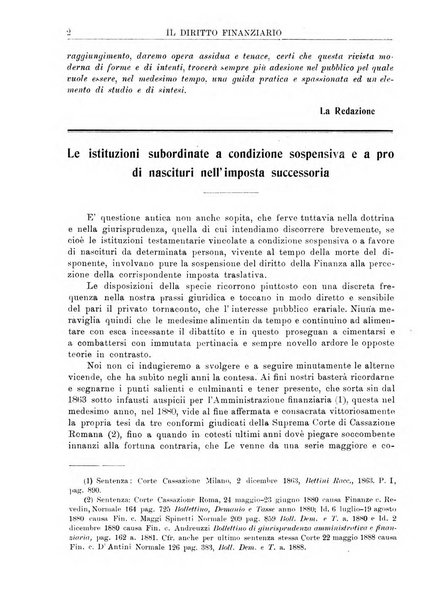 Il diritto finanziario rivista quindicinale di dottrina e giurisprudenza in materia d'imposte dirette e tasse sugli affari