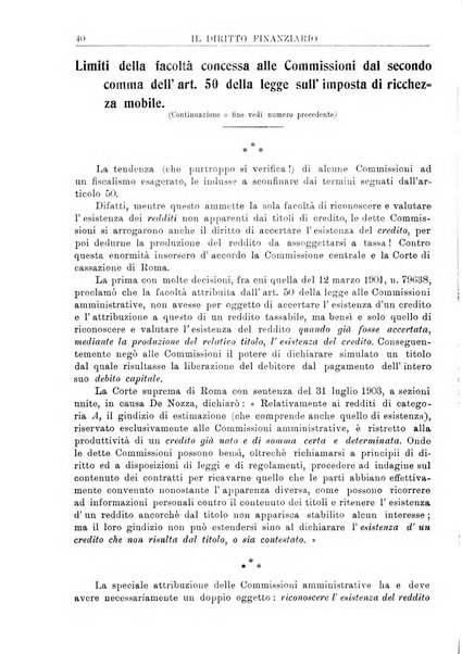 Il diritto finanziario rivista quindicinale di dottrina e giurisprudenza in materia d'imposte dirette e tasse sugli affari