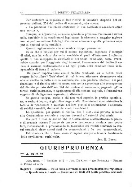 Il diritto finanziario rivista quindicinale di dottrina e giurisprudenza in materia d'imposte dirette e tasse sugli affari