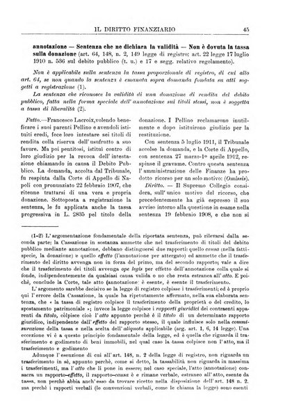 Il diritto finanziario rivista quindicinale di dottrina e giurisprudenza in materia d'imposte dirette e tasse sugli affari