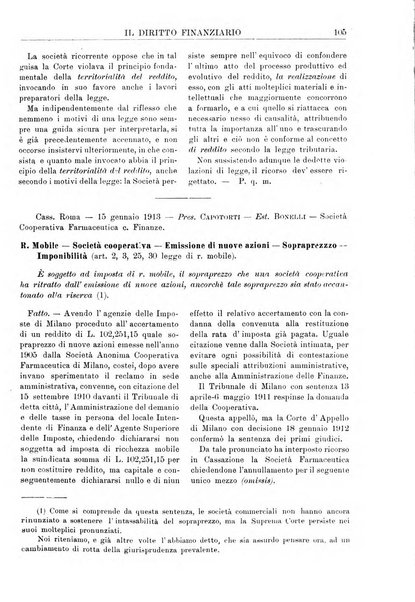 Il diritto finanziario rivista quindicinale di dottrina e giurisprudenza in materia d'imposte dirette e tasse sugli affari