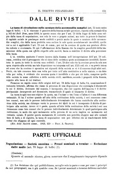 Il diritto finanziario rivista quindicinale di dottrina e giurisprudenza in materia d'imposte dirette e tasse sugli affari