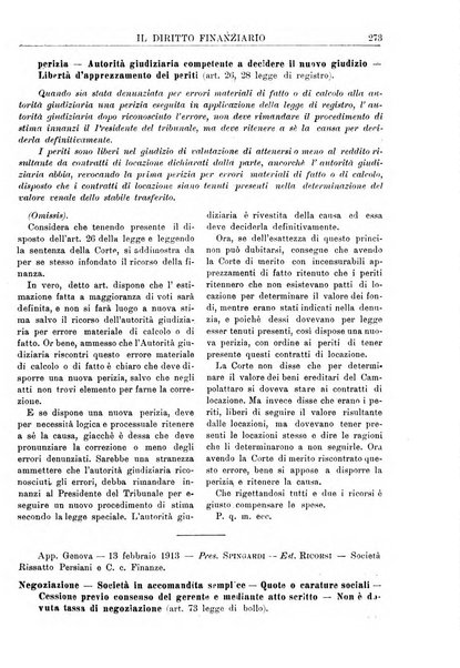 Il diritto finanziario rivista quindicinale di dottrina e giurisprudenza in materia d'imposte dirette e tasse sugli affari